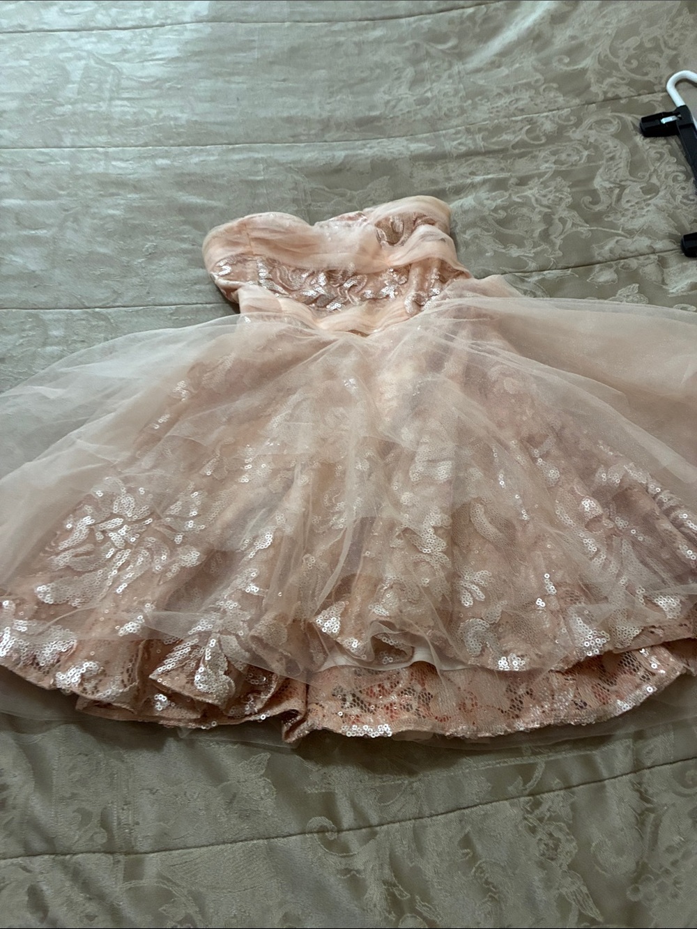 Girls Sparkle Tulle Party Dress - Blush Pink